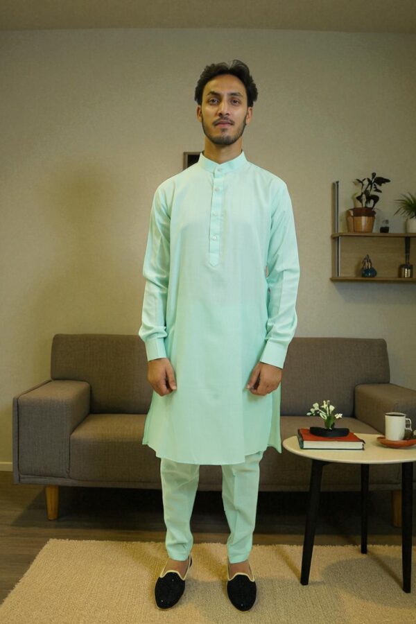 Sequin Kurta Jacket Set for Men - Image 2