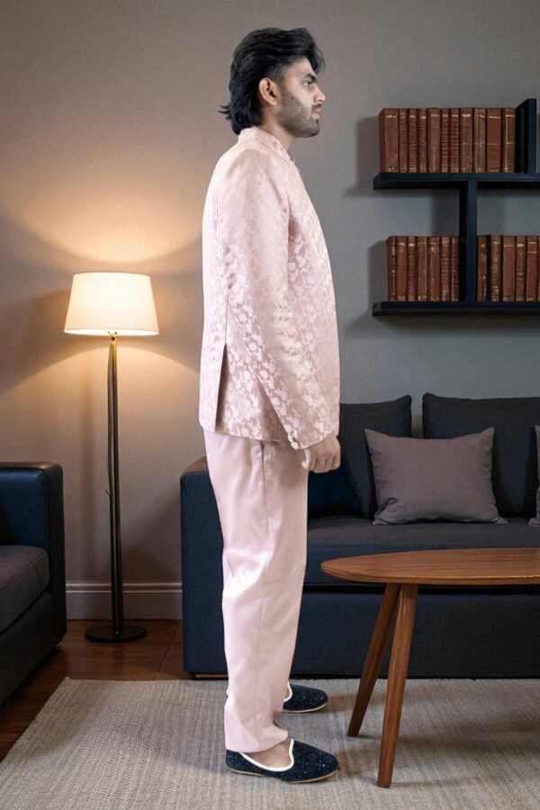 Peach Jodhpuri Suit for men - Image 5