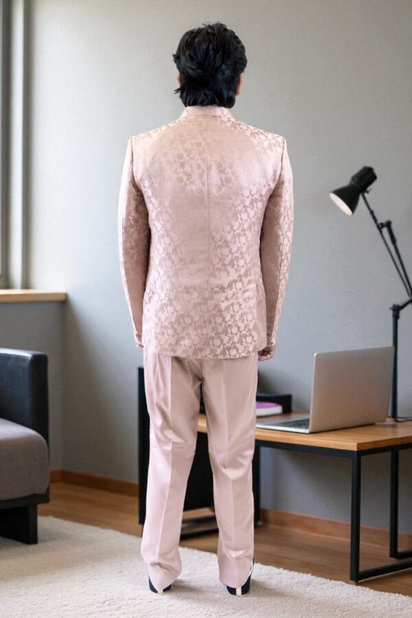 Peach Jodhpuri Suit for men - Image 2