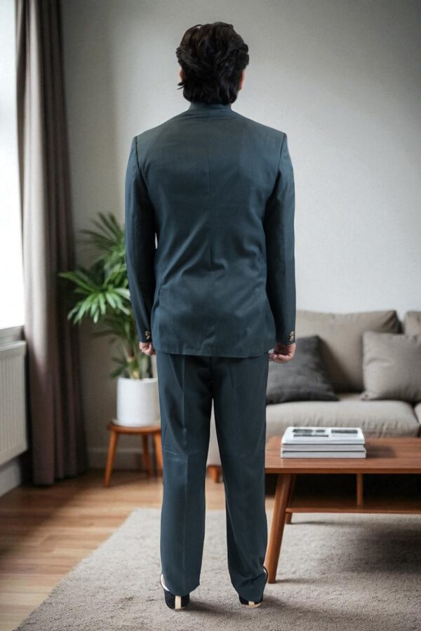 B Green Jodhpuri Suit - Image 5