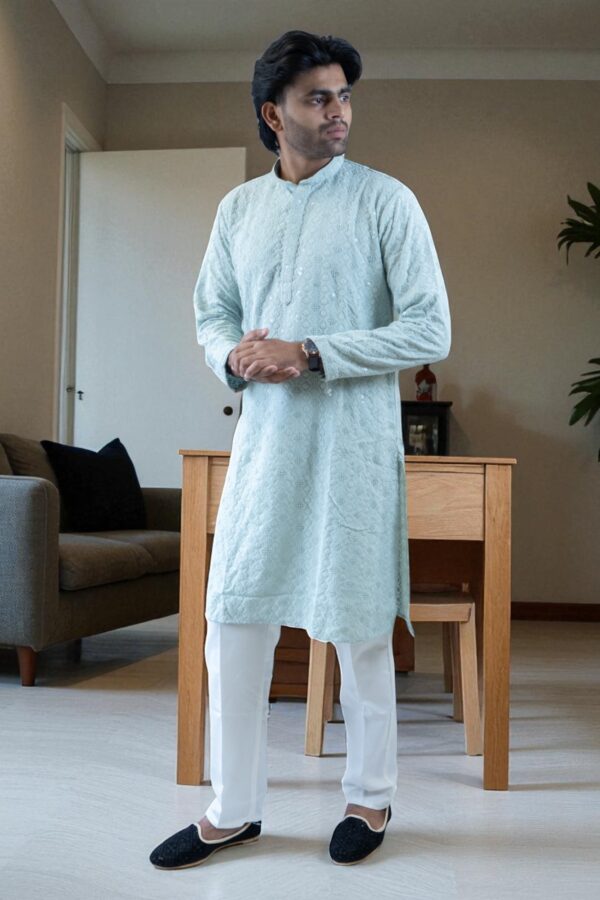 sky blue kurta pajama - Image 2
