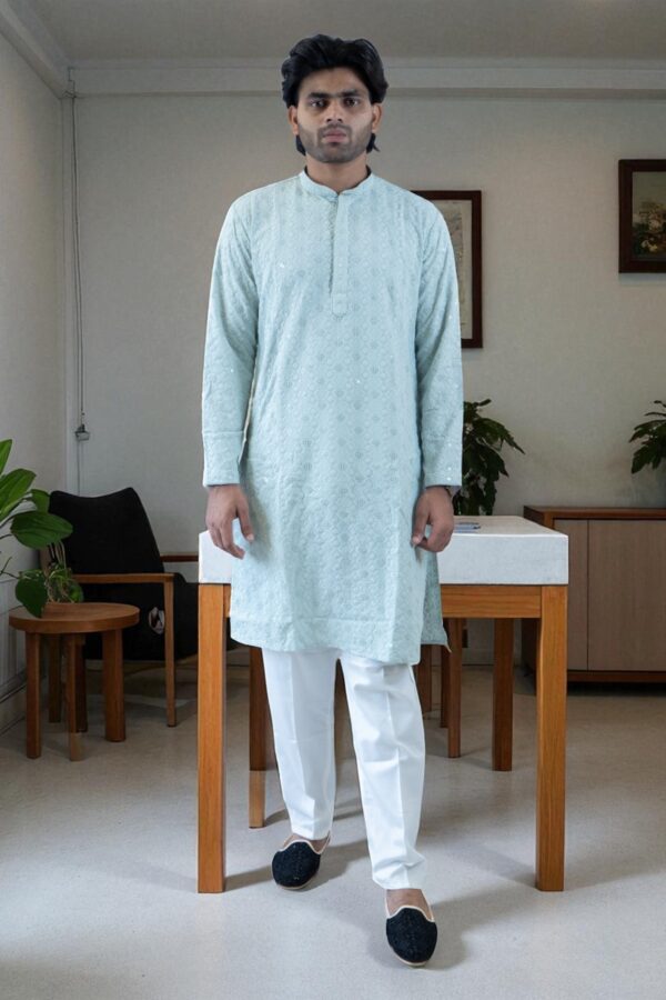 sky blue kurta pajama - Image 3