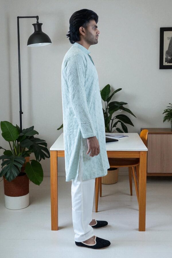 sky blue kurta pajama - Image 5