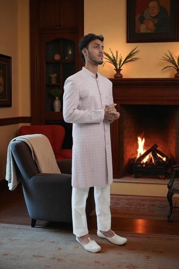 Ethnic Indo Western Wedding outfit for men - Image 4