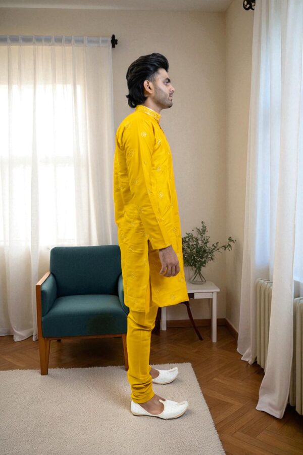 Fancy Silk Kurta Pajama for men - Image 3