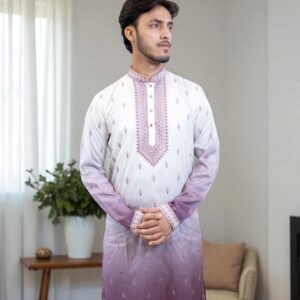 Spring Lilac Ombre Kurta Set
