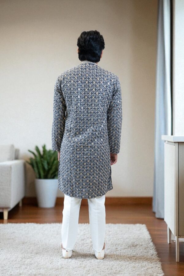 Designer Sequence Kurta Pajama for Weddings & Festivals - Image 4