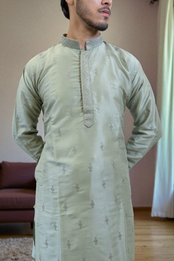 Designer Silk Kurta for men - Image 4