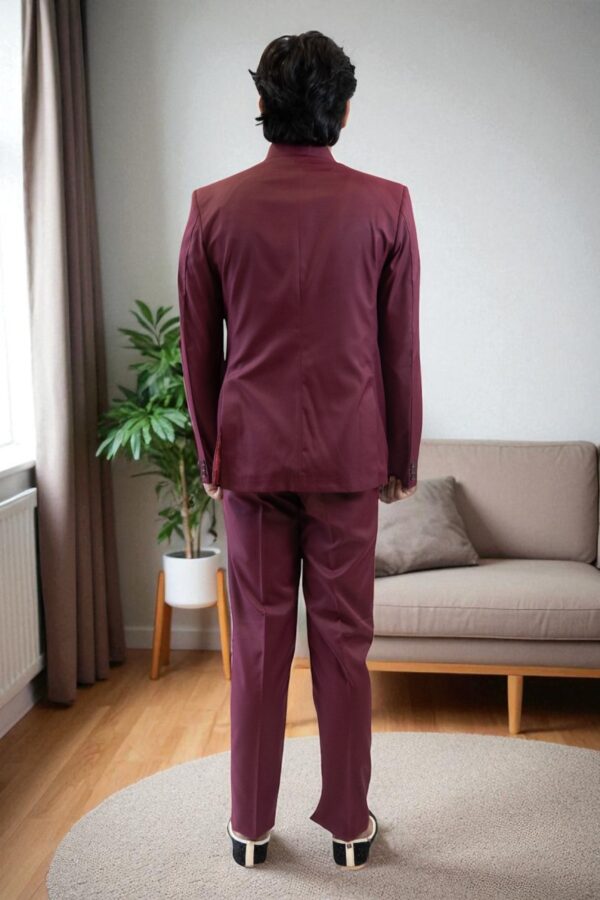 Mahroon Jodhpuri Suit - Image 6
