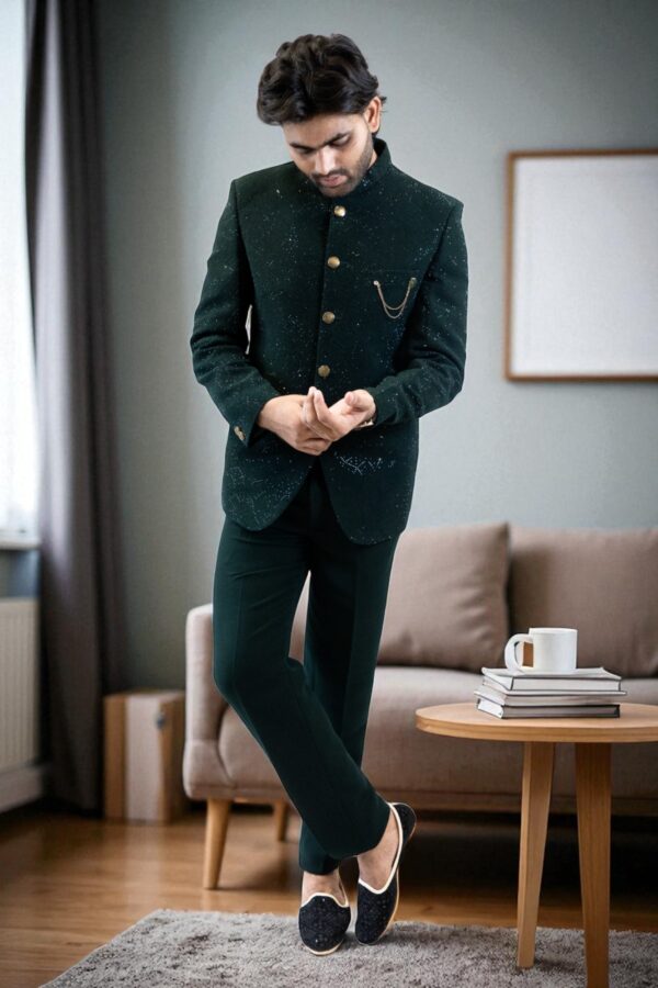 Dark Green Suiting Fabric – Stylish & Comfortable - Image 2