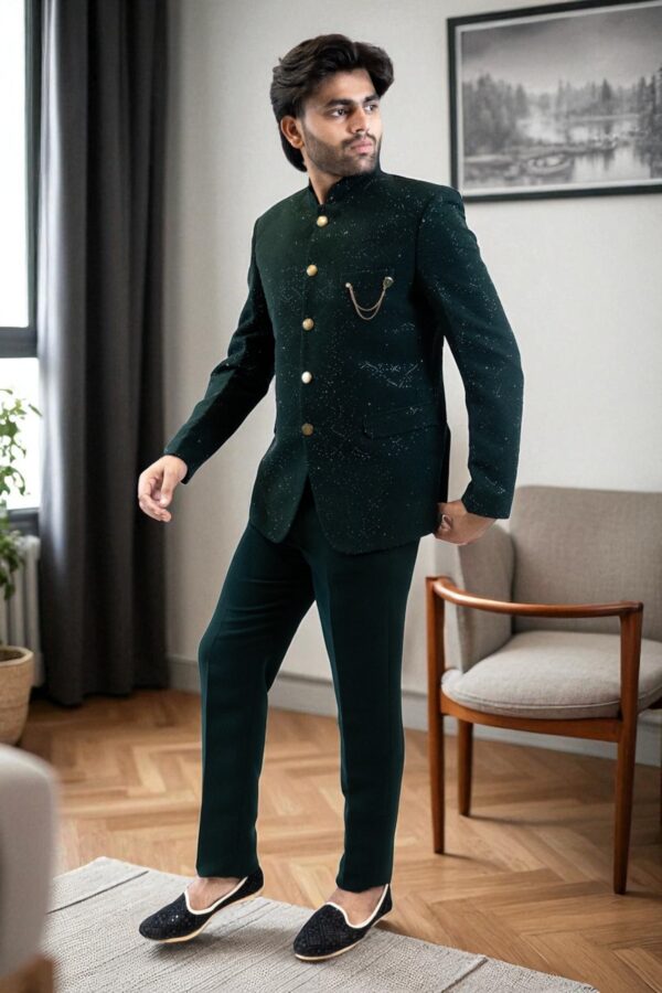 Dark Green Suiting Fabric – Stylish & Comfortable - Image 3