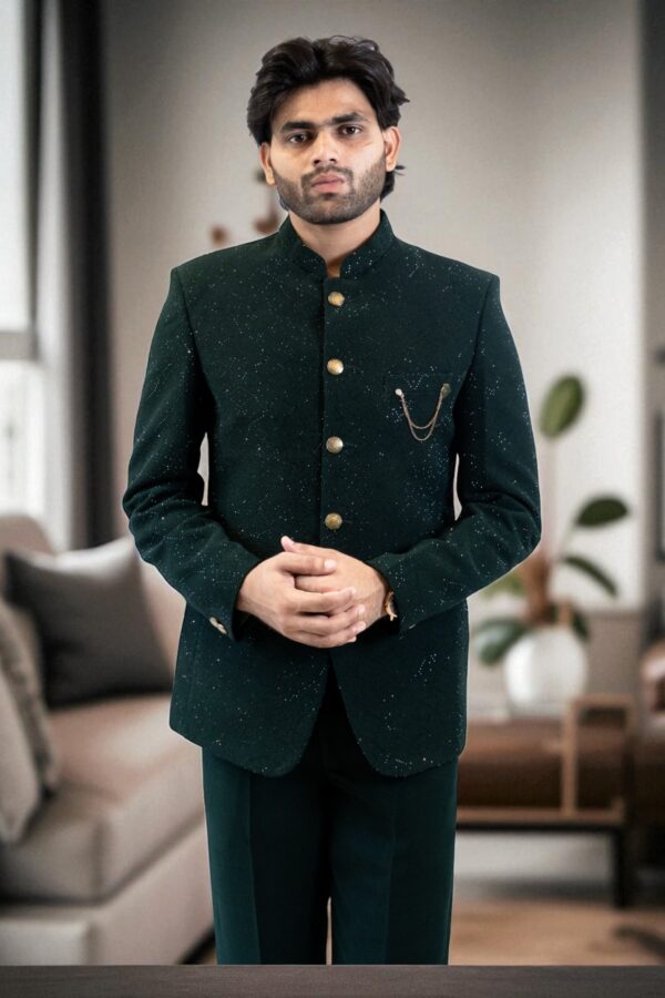 Dark Green Suiting Fabric – Stylish & Comfortable - Image 4