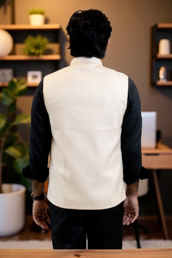 Festive Nehru Jacket for men with mandarin collar design - Image 5
