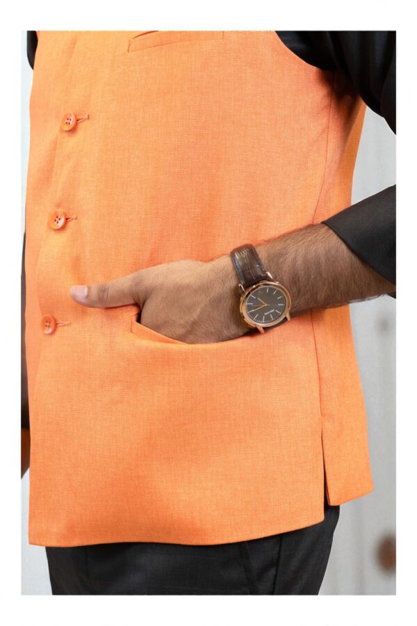 Linen-Cotton Nehru Jacket - Image 5