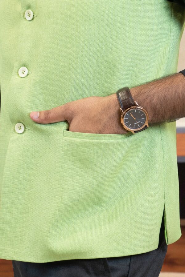 Light Green Nehru Jacket - Image 3