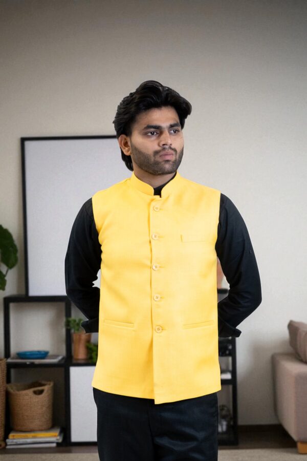Yellow Nehru Jacket