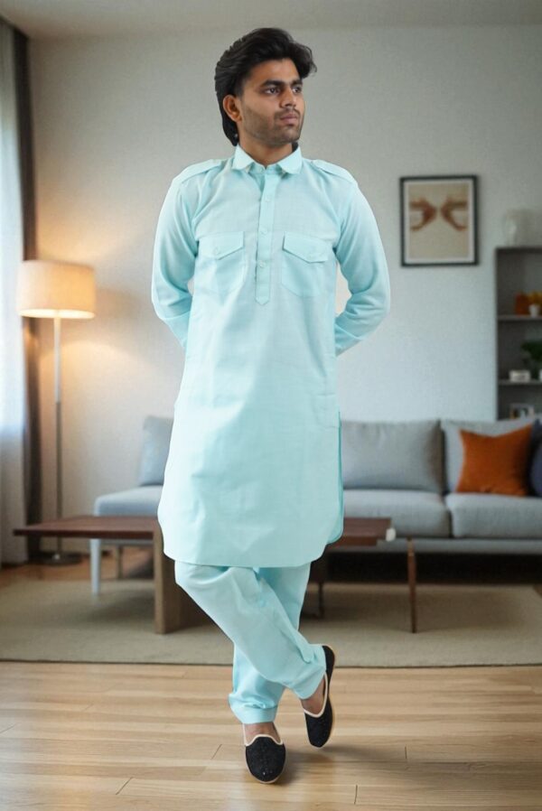 Pathani Kurta Pajama Set for Men - Image 3