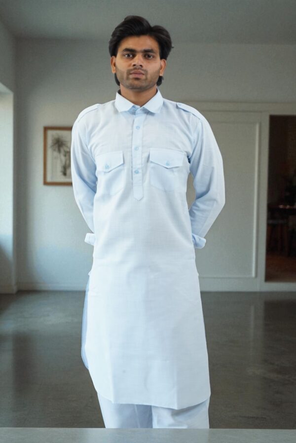 Men’s Long-Length Pathani Kurta Pajama - Image 2