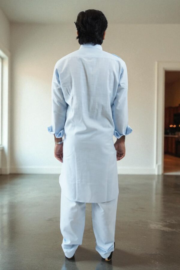 Men’s Long-Length Pathani Kurta Pajama - Image 4
