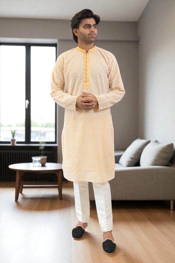 Yellow kurta pajama - Image 2