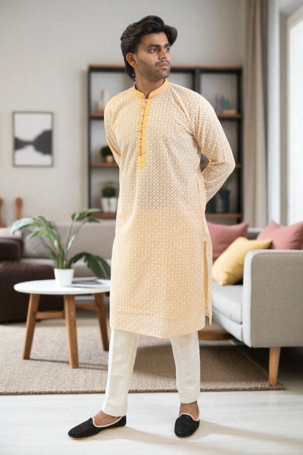 Yellow kurta pajama - Image 3