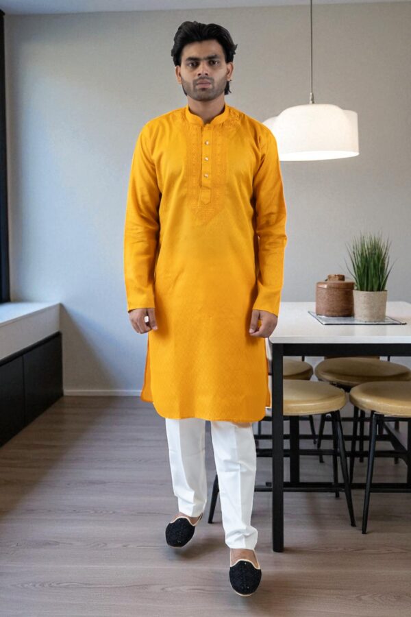 Yellow Kurta Pajama - Image 2