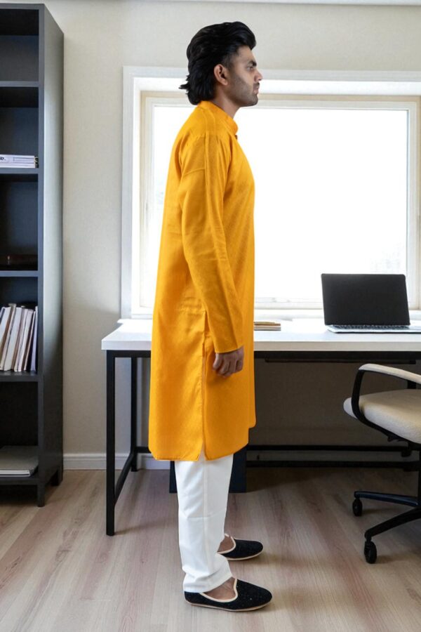 Yellow Kurta Pajama - Image 4