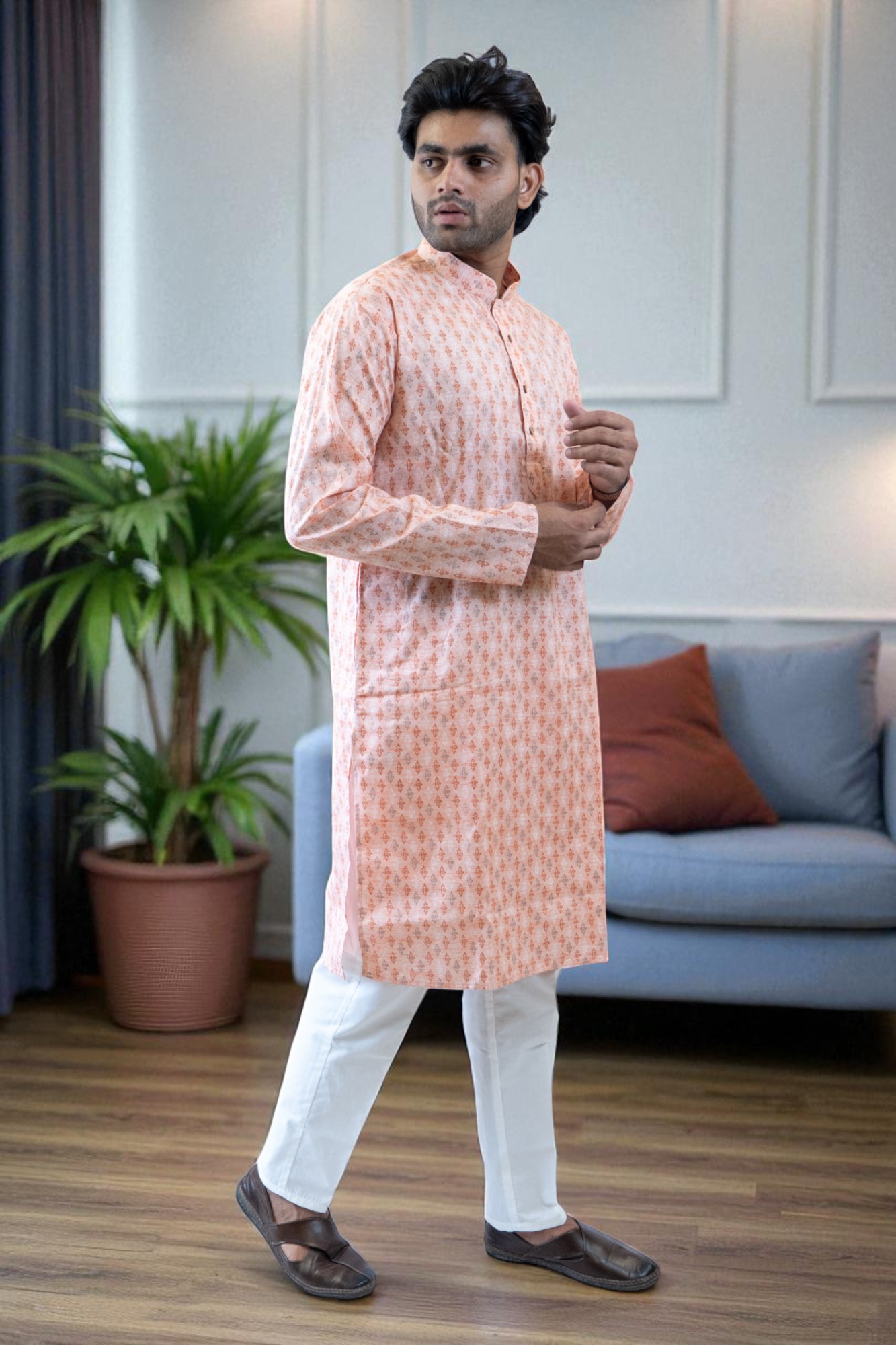 Printed Kurta Pajama – Cotton Fabric