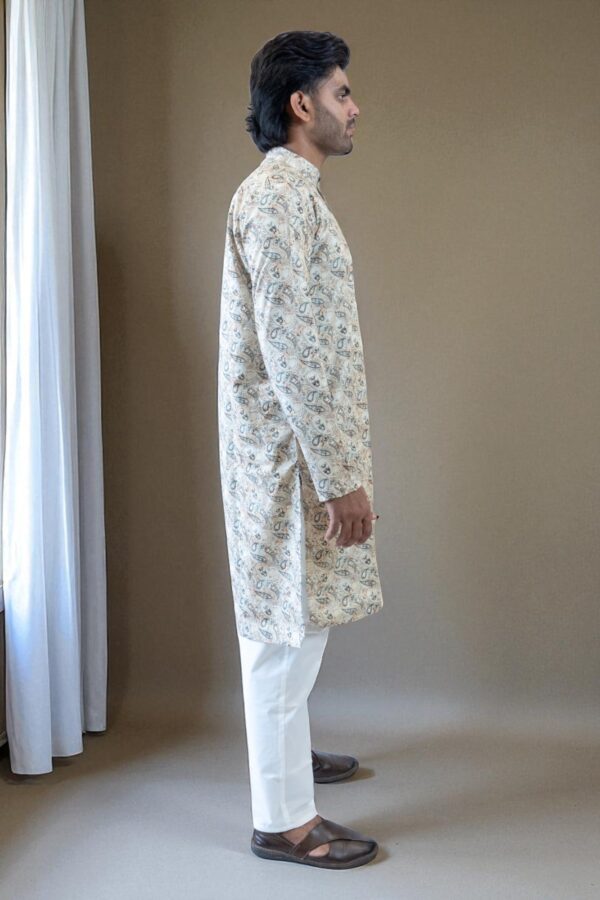 Wedding Special Cotton Printed Kurta Pajama for Men - Image 5