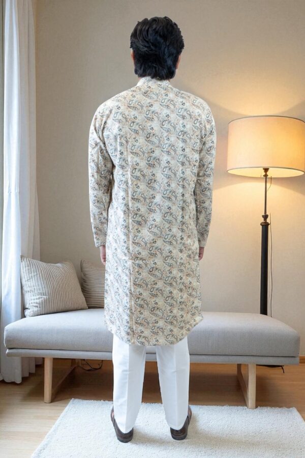 Wedding Special Cotton Printed Kurta Pajama for Men - Image 6