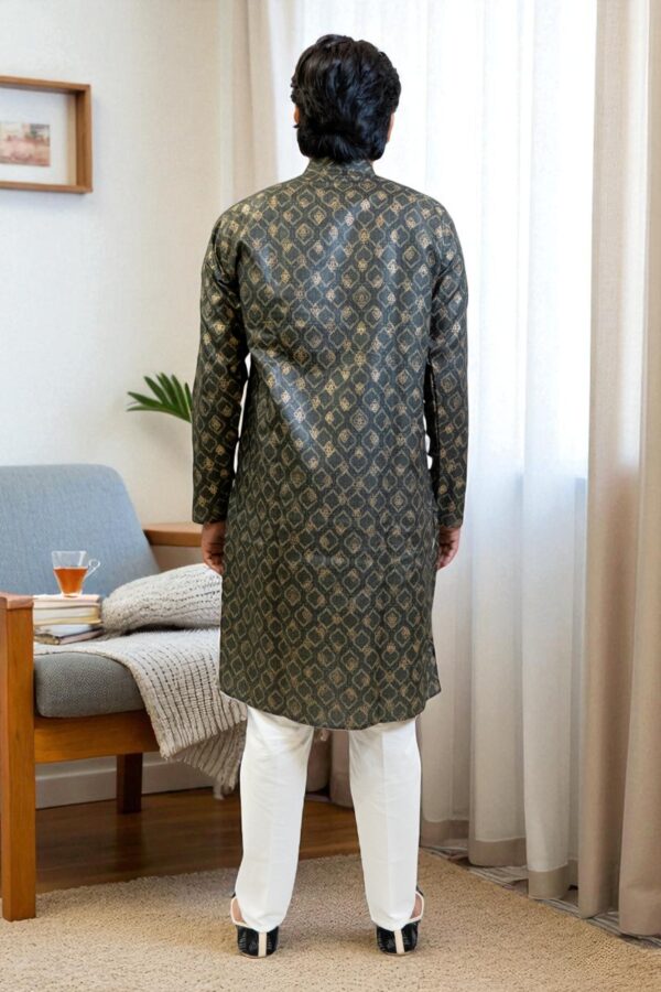 Multi-Color Printed Kurta Pajama - Image 5