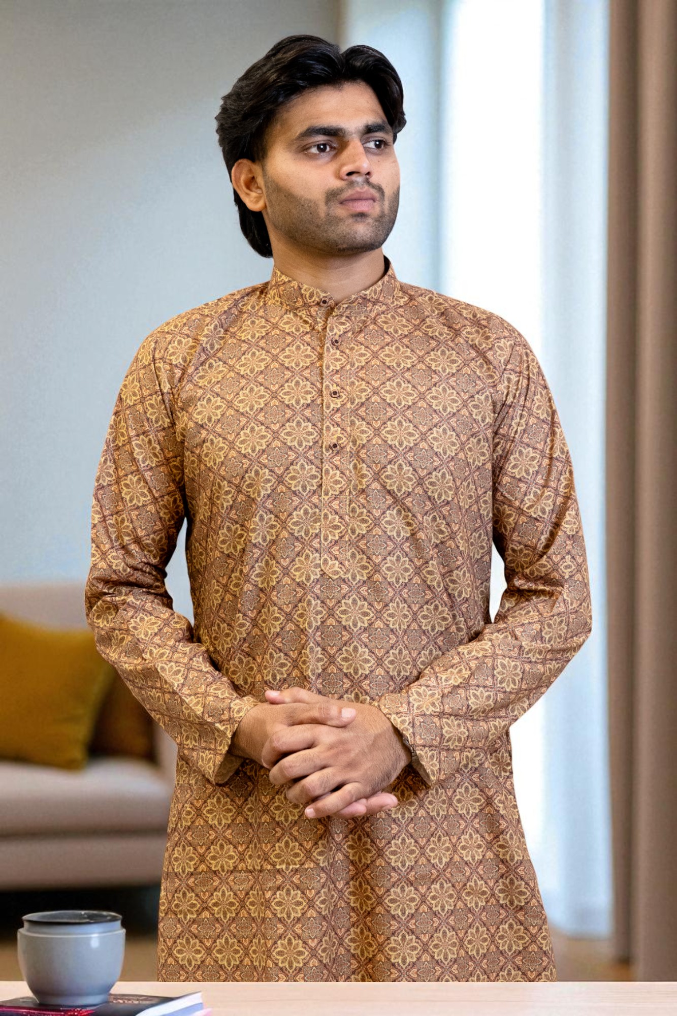 Trendy Cotton Printed Kurta Pajama – Soft, Comfortable & Perfect for Parties