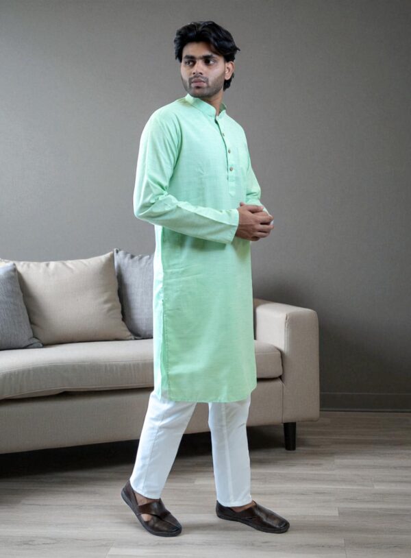 Khadi Light Green Kurta Pajama