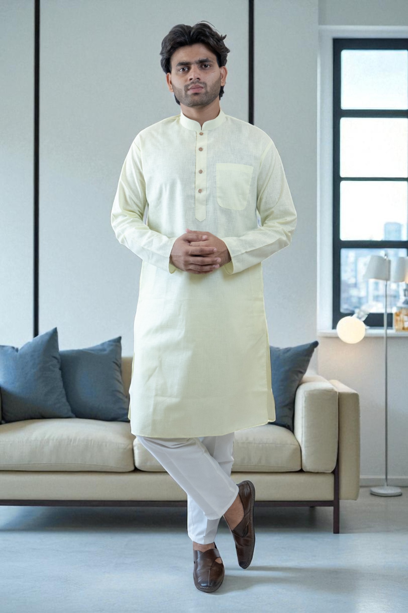 Ethnic Khadi Kurta Pajama for Men with Premium Fabric