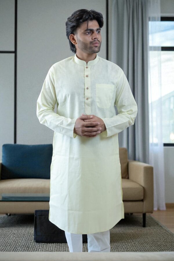 Ethnic Khadi Kurta Pajama for Men with Premium Fabric - Image 3