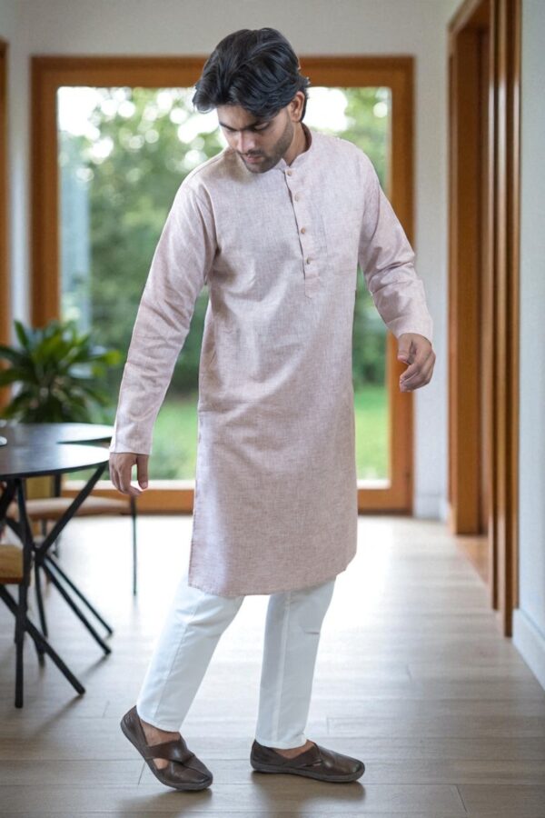 Comfortable Khadi Kurta Pajama for Daily Wear - Image 3