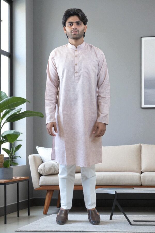 Comfortable Khadi Kurta Pajama for Daily Wear - Image 2