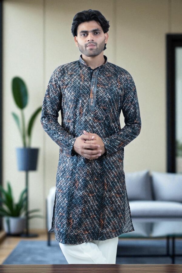 Multi-Color Thread Design Cotton Kurta Pajama – Festival & Occasion Wear - Image 6