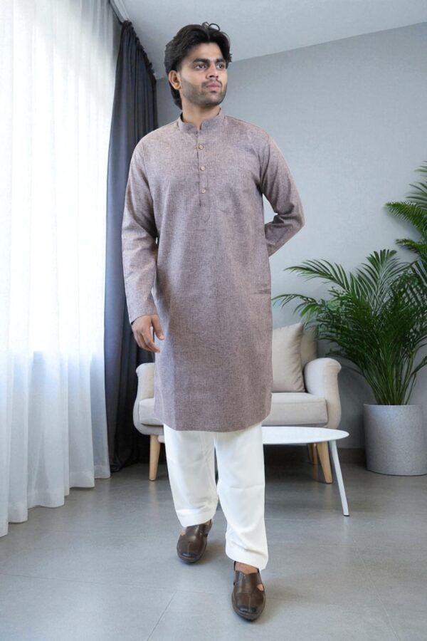 Khadi Kurta Pajama for Summer Wear - Image 2