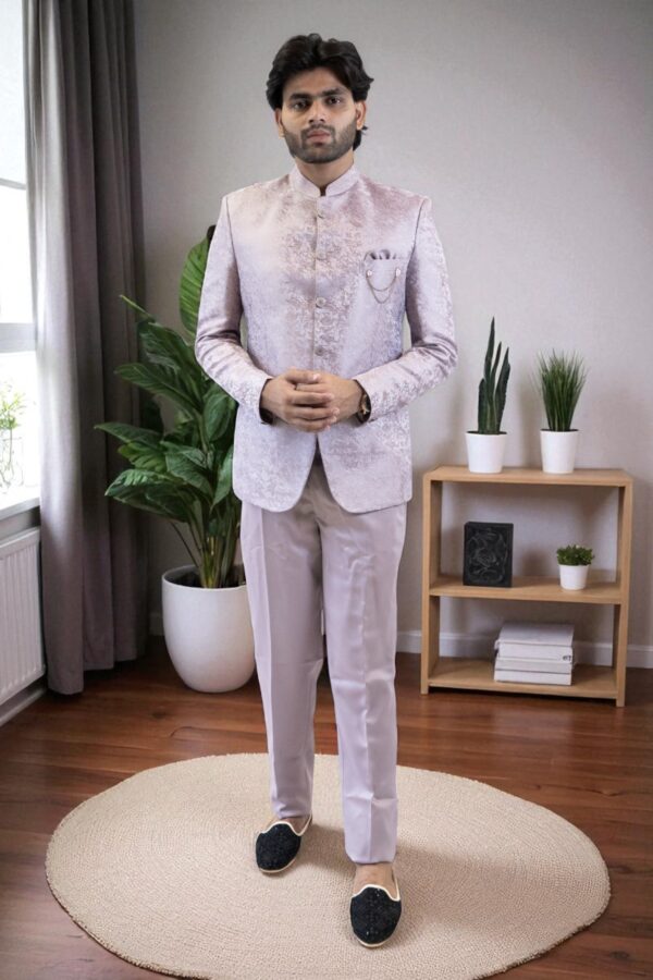 Lavender Jodhpuri Suit – Comfortable & Stylish - Image 2