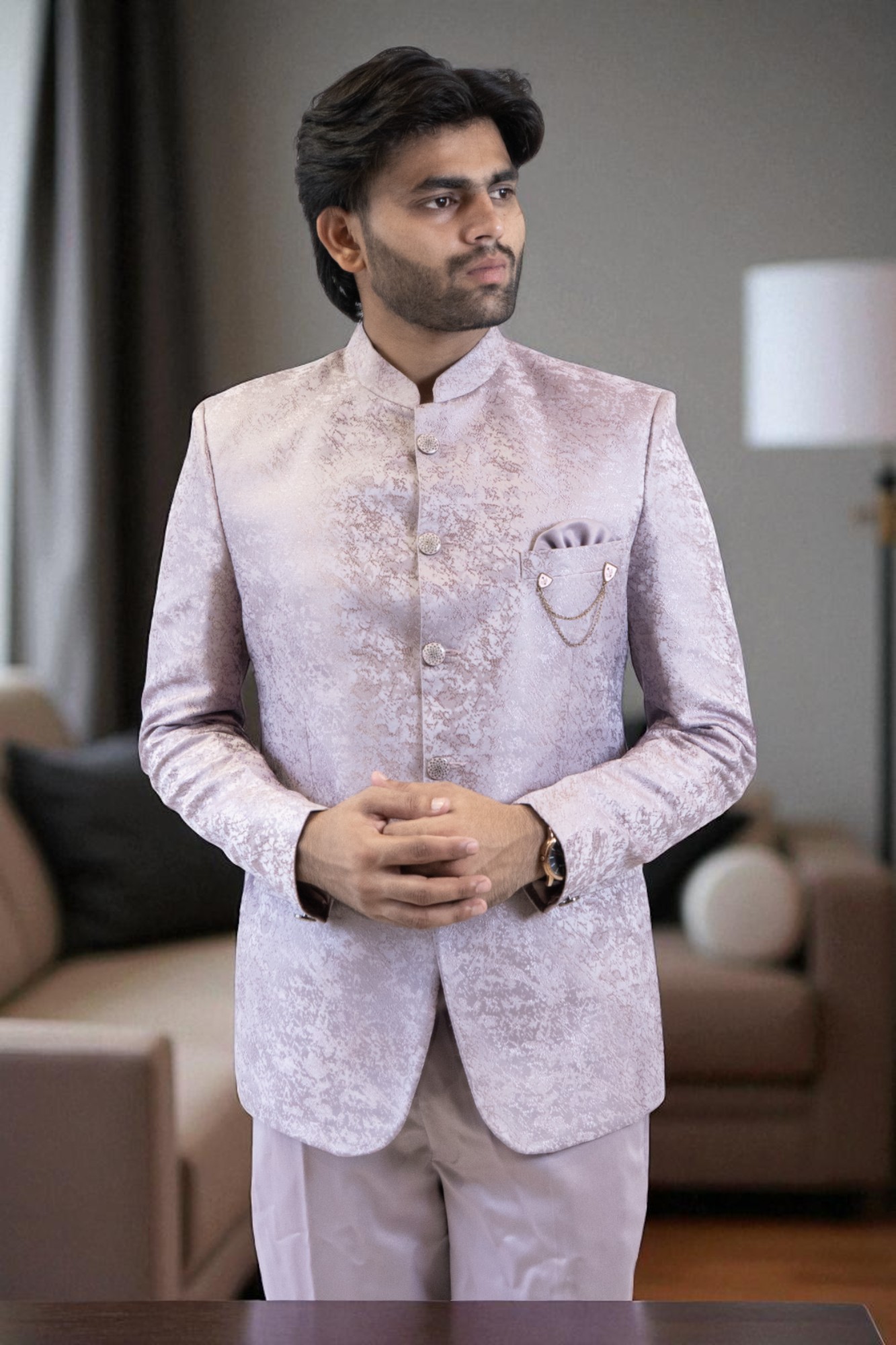 Lavender Jodhpuri Suit – Comfortable & Stylish