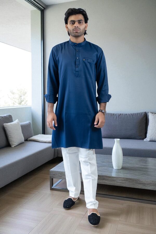 Blue Kurta Pajama – Daily Wear Comfort & Style - Image 2