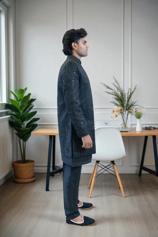 Black Indo-Western Shrug Style with Embroidery - Image 5
