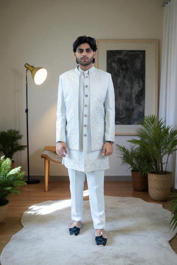 Grey Indo-Western Suit – Stylish, Comfortable & Trending - Image 2
