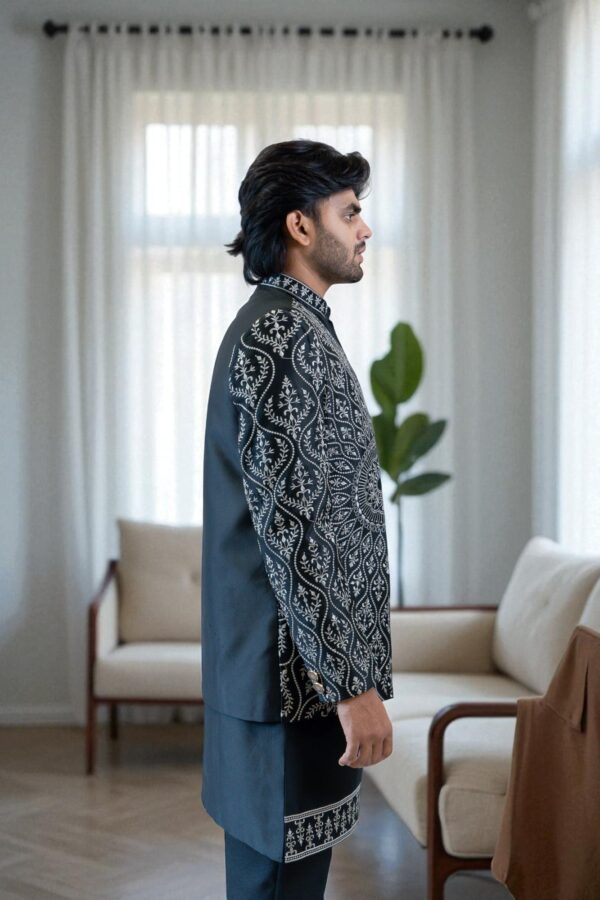 Black Indo-Western Suit – Elegant & Comfortable - Image 4