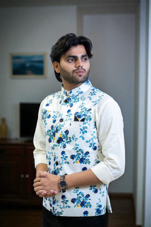 Designer Casual Ethnic Wear with Floral Pattern – Stylish & Modern - Image 2