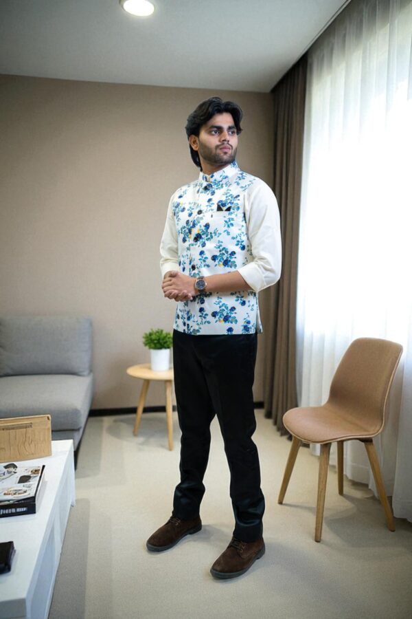 Designer Casual Ethnic Wear with Floral Pattern – Stylish & Modern - Image 3