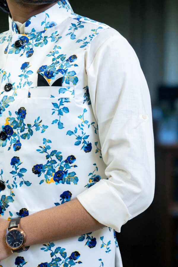 Designer Casual Ethnic Wear with Floral Pattern – Stylish & Modern - Image 4