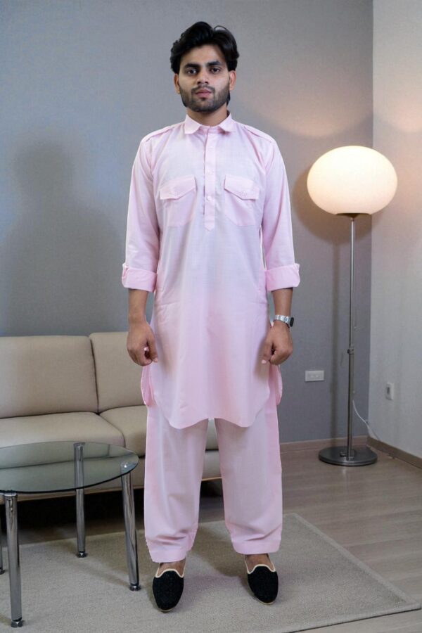 Pink Pathani Kurta - Image 2