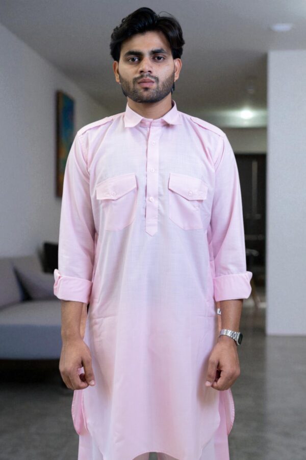 Pink Pathani Kurta - Image 3